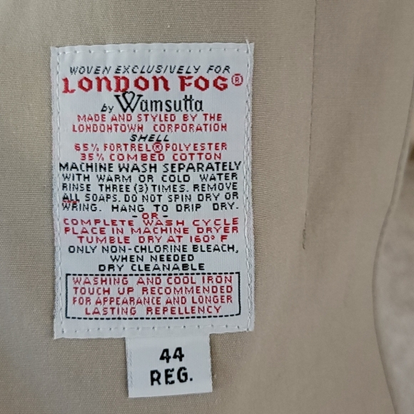 Vintage London Fog Trench Coat 44R - Picture 6 of 10